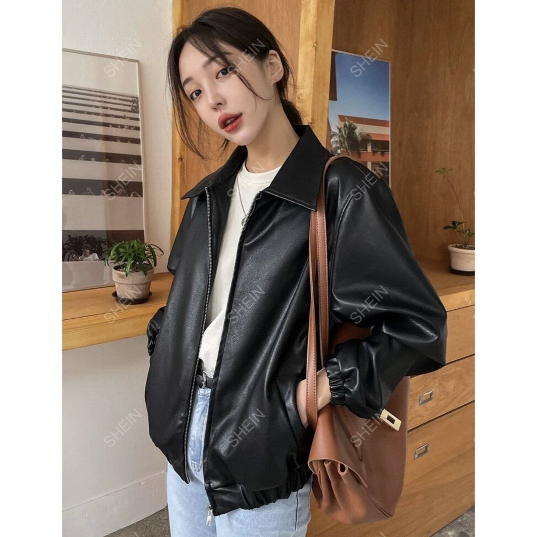 SHEIN - DAZY ダイヤカット レザージャケットの通販 by 🙈's SHEIN - DAZY ダイヤカット レザージャケットの通販 by 🙈's
