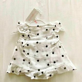 ✨新品未使用タグ付き✨ベビー服♡ワンピース　女の子　ドット柄　サイズ70(ワンピース)