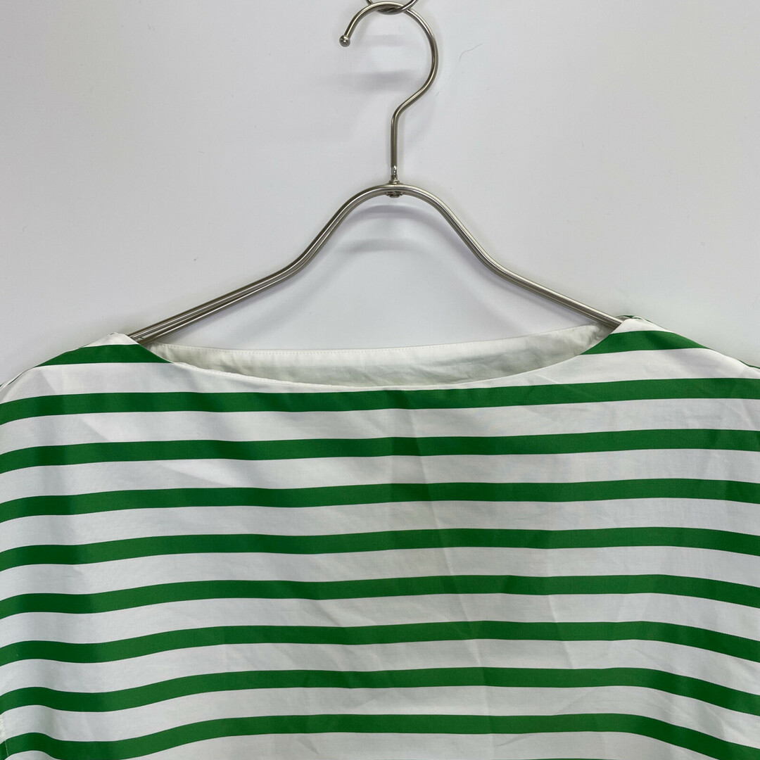 マディソンブルー MB231-5029 ﾎﾜｲﾄ×ｸﾞﾘｰﾝ BASQUE SH S/S BORDER 00