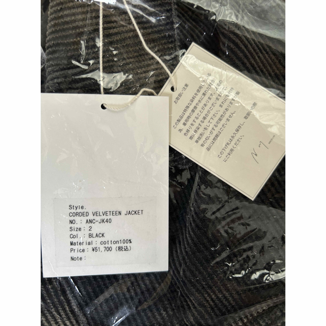 2 新品ANCELLM アンセルムCORDED VELVETEEN JACKETの通販 by 2 新品ANCELLM アンセルムCORDED VELVETEEN JACKETの通販 by