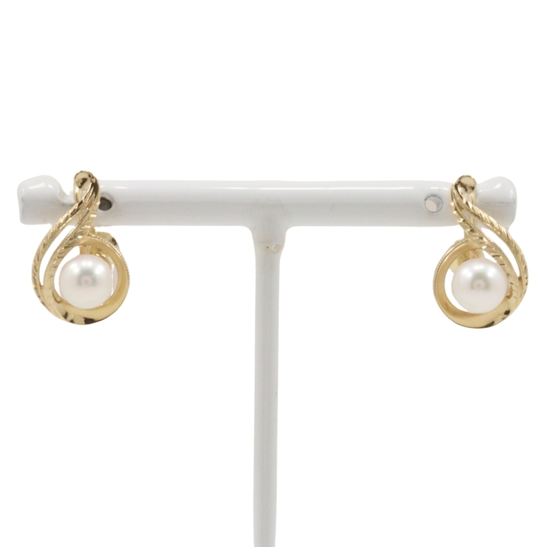 MIKIMOTO - 【MIKIMOTO】ミキモト 真珠 K14イエローゴールド×パール 約4.6g レディース イヤリング