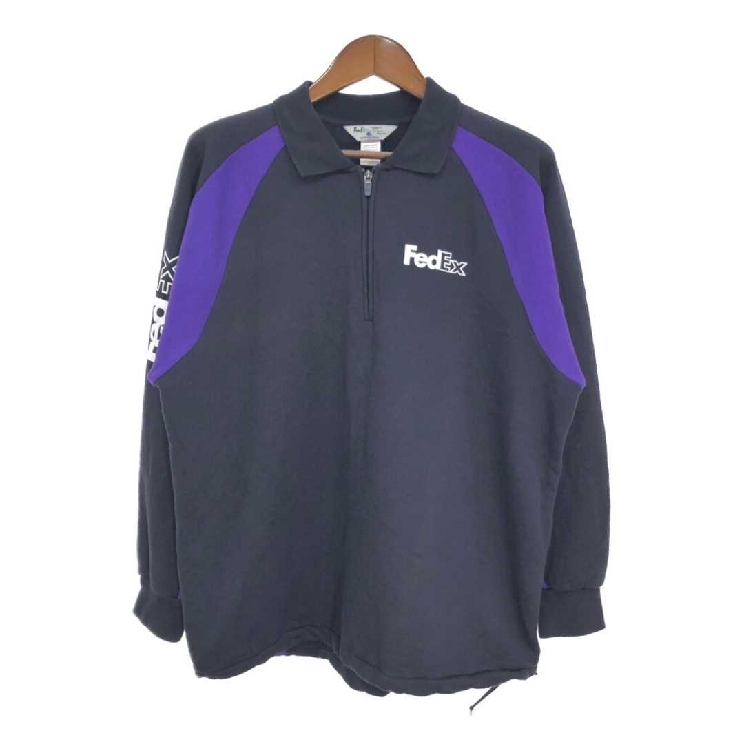 Fedex フェデックス ハーフジップ スウェット 企業ロゴ ワン Fedex フェデックス ハーフジップ スウェット 企業ロゴ ワン