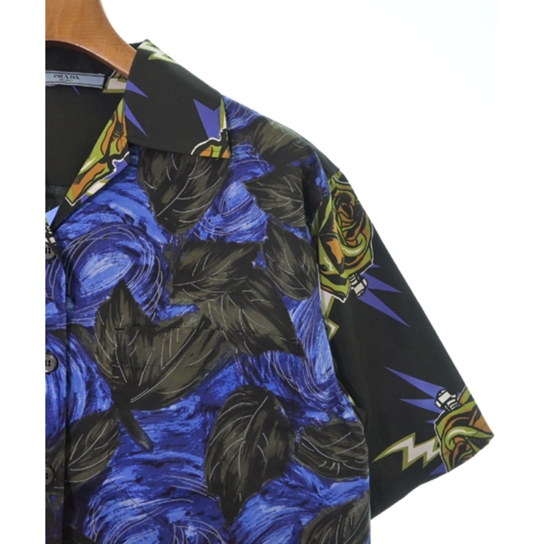 PRADA - PRADA プラダ カジュアルシャツ 38(S位) 青x黒xピンク等 PRADA - PRADA プラダ カジュアルシャツ 38(S位) 青x黒xピンク等