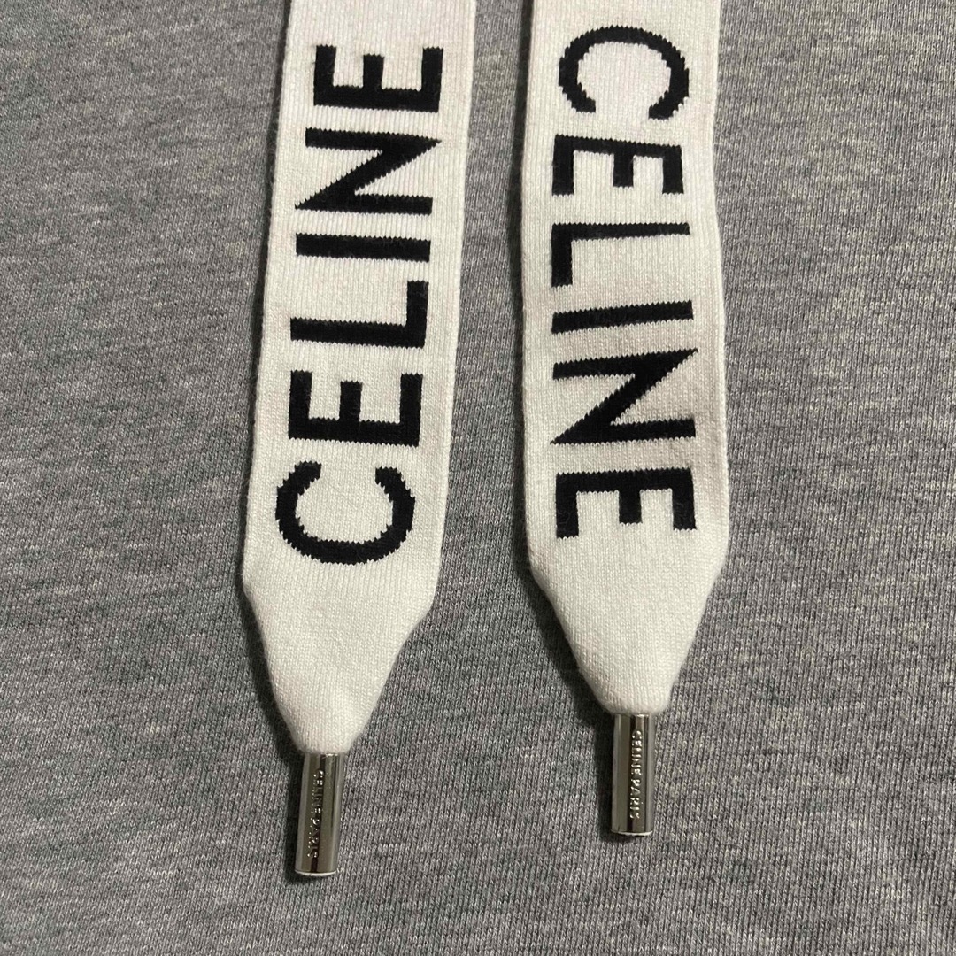 CELINE - CELINE セリーヌ パーカー フーディー ライトグレーの CELINE - CELINE セリーヌ パーカー フーディー ライトグレーの
