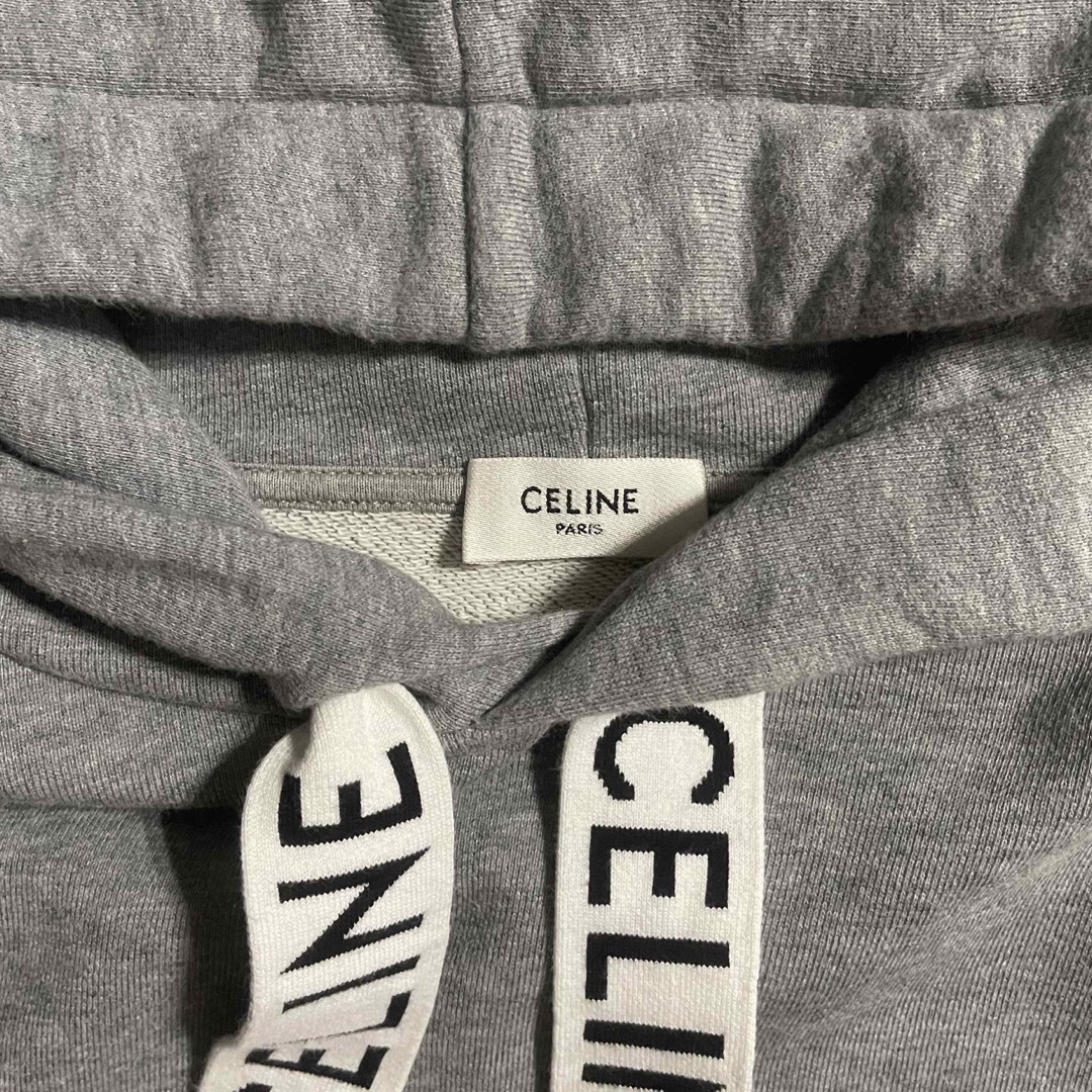 CELINE - CELINE セリーヌ パーカー フーディー ライトグレーの CELINE - CELINE セリーヌ パーカー フーディー ライトグレーの