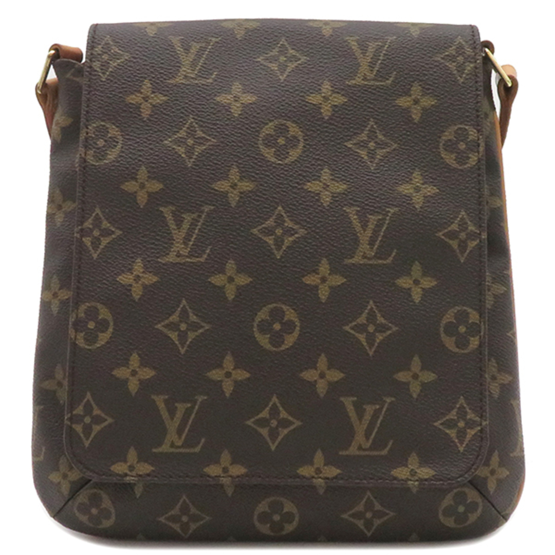 LOUIS VUITTON - ルイヴィトン LOUIS VUITTON ショルダーバッグ ミュゼット サルサ モノグラムキャンバス モノグラム ゴールド金具 フラップ ショートストラップ 茶  M51258 AS0989 【保存袋】【中古】