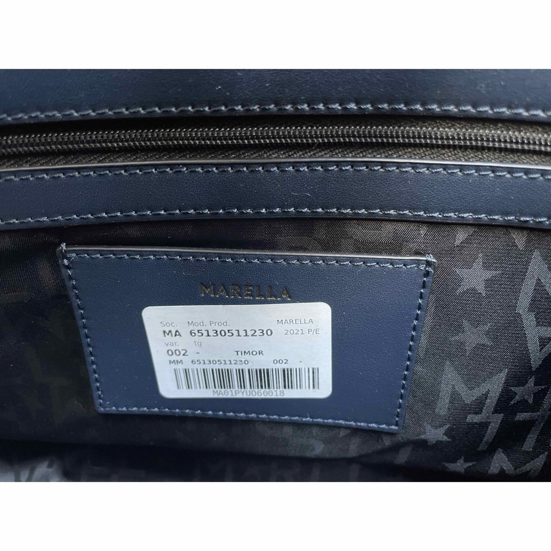 MaxMara MARELLAマレーラ☆ 【新品】トートバッグ 鞄 本革ネイビー MaxMara MARELLAマレーラ☆ 【新品】トートバッグ 鞄 本革ネイビー