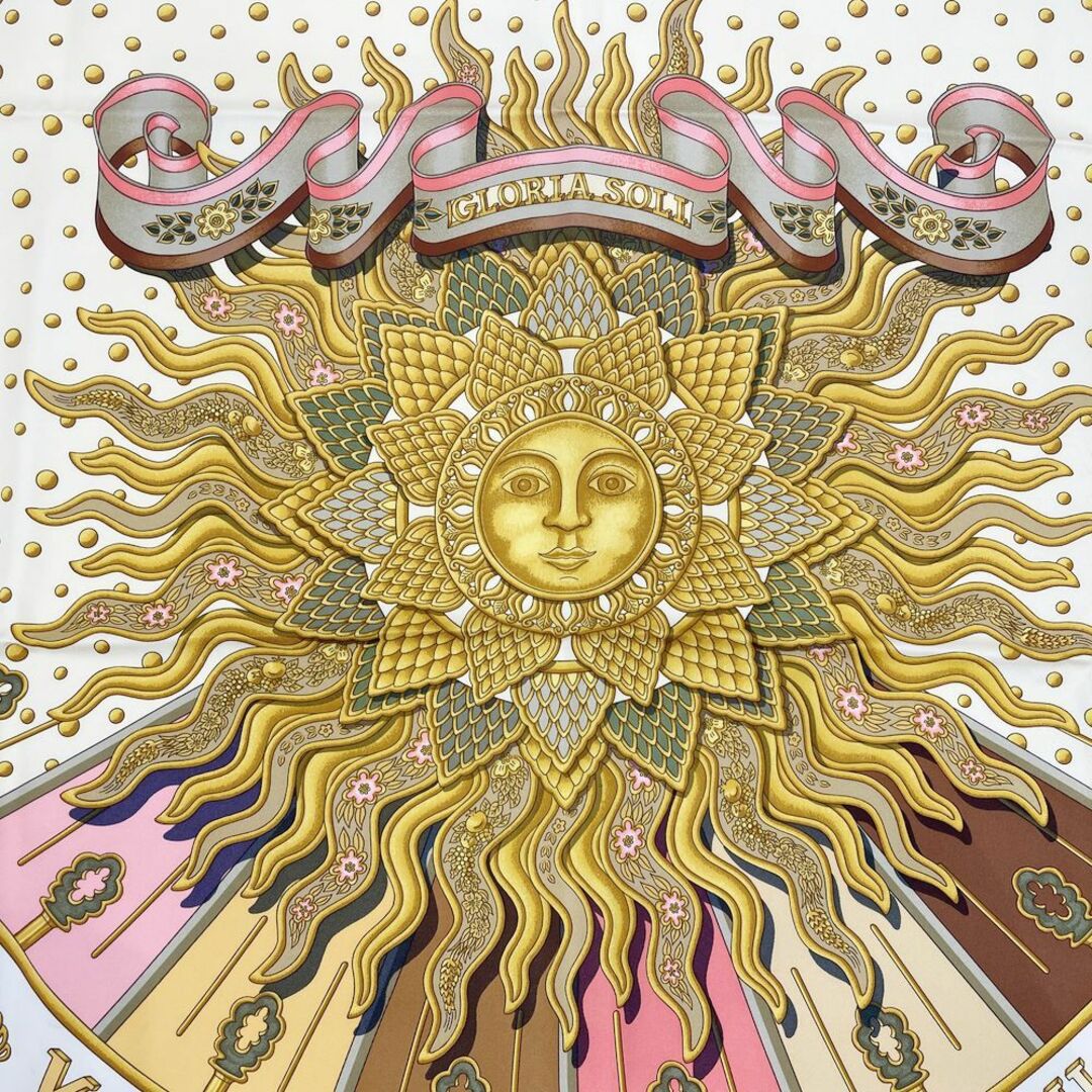 HERMES スカーフ カレ90 GLORIA SOLI 栄光の日 太陽 スター ドット HERMES スカーフ カレ90 GLORIA SOLI 栄光の日 太陽 スター ドット