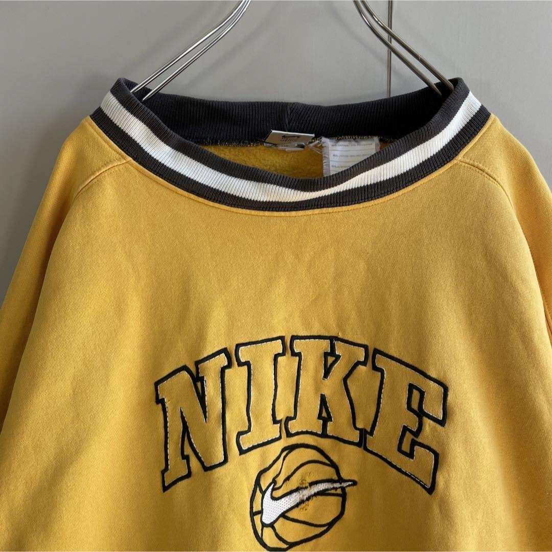 NIKE - 【希少XL、バスケットボール刺繍】NIKEマスタード NIKE - 【希少XL、バスケットボール刺繍】NIKEマスタード