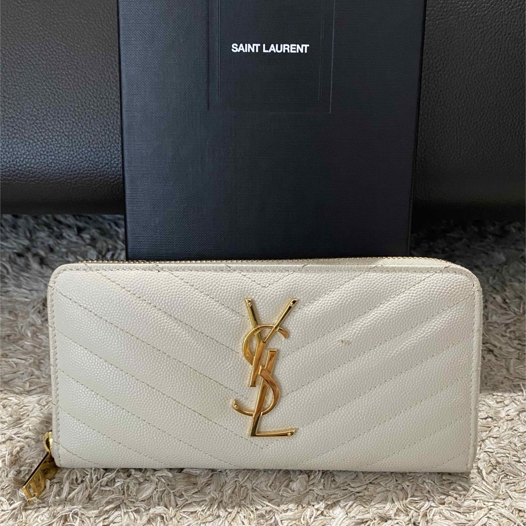 ✧SAINT LAURENT サンローラン✧ 長財布 ホワイト 白 ✧SAINT LAURENT サンローラン✧ 長財布 ホワイト 白