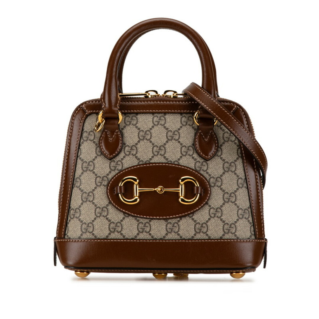 美品 グッチ GGスプリーム ホースビット 1955 ハンドバッグ 美品 グッチ GGスプリーム ホースビット 1955 ハンドバッグ