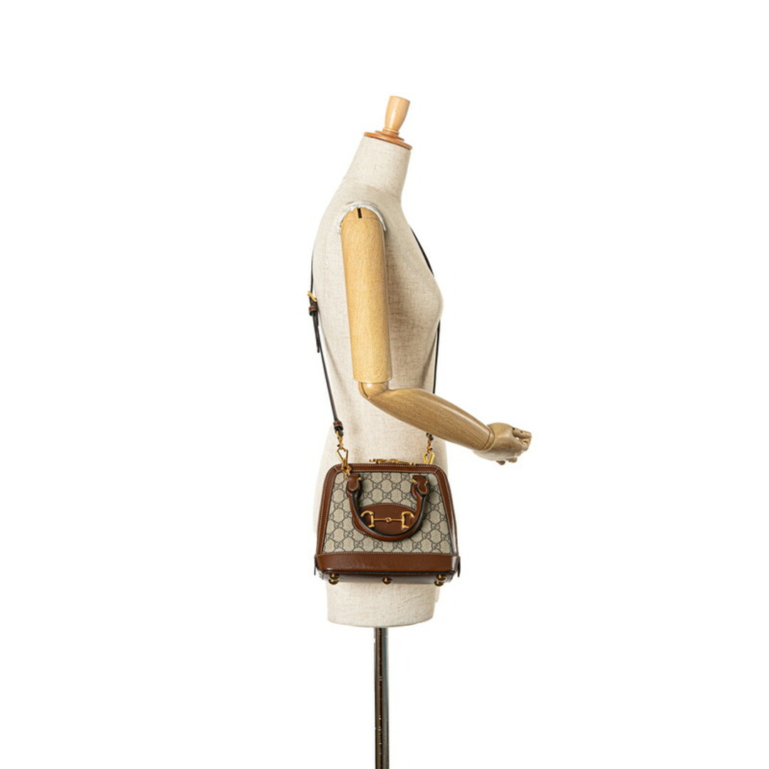 美品 グッチ GGスプリーム ホースビット 1955 ハンドバッグ 美品 グッチ GGスプリーム ホースビット 1955 ハンドバッグ