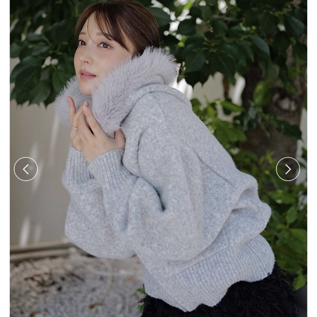 USAGI ONLINE限定】ファーニットフーディ(パーカー)|SNIDEL USAGI ONLINE限定】ファーニットフーディ(パーカー)|SNIDEL