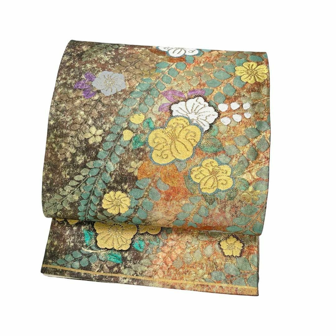 袋帯 煌びやかな辻が花の美しい織模様 金銀糸 振袖 O-4135 袋帯 煌びやかな辻が花の美しい織模様 金銀糸 振袖 O-4135