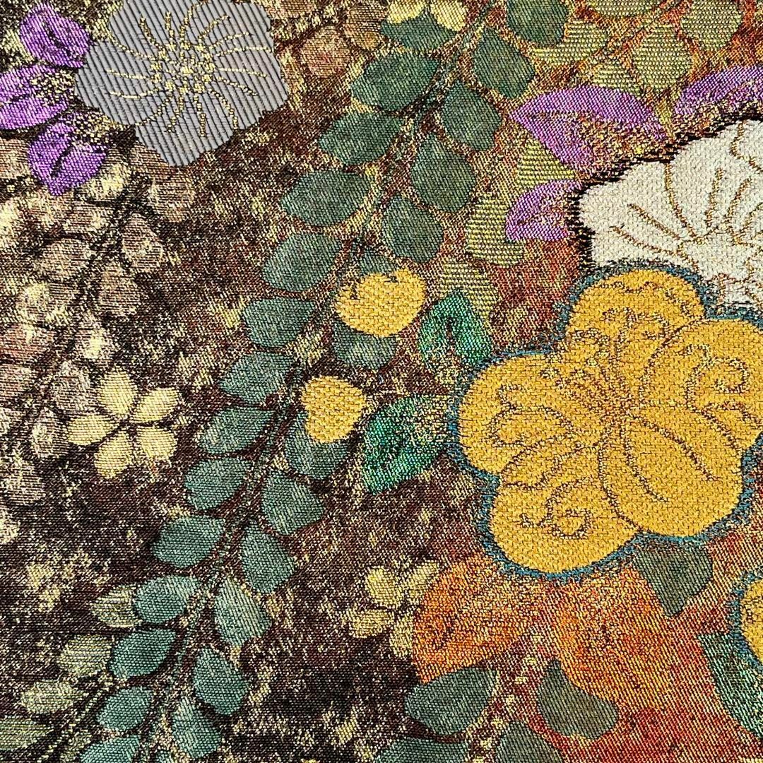 袋帯 煌びやかな辻が花の美しい織模様 金銀糸 振袖 O-4135 袋帯 煌びやかな辻が花の美しい織模様 金銀糸 振袖 O-4135