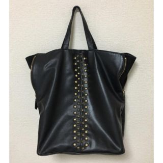 ザラ(ZARA)のZARA ザラ スタッズ大きめトートショルダーバッグ(ショルダーバッグ)