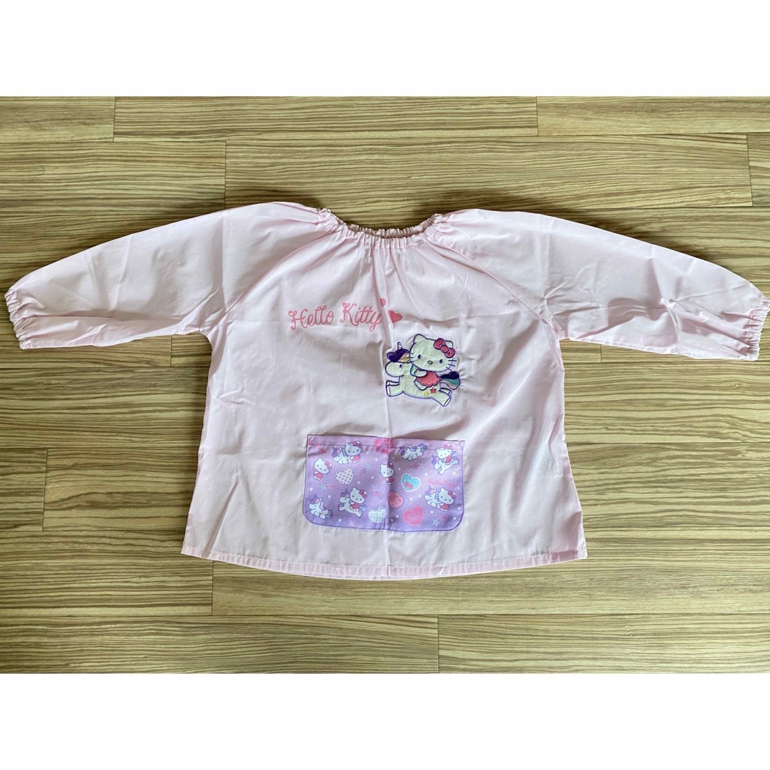 サンリオ(サンリオ)のスモック マイメロ ハローキティ 110cm 2枚セット マイメロディ キティ キッズ/ベビー/マタニティのキッズ服女の子用(90cm~)(その他)の商品写真
