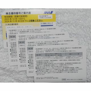 ANA 株主優待券1枚　5枚まで可能　有効期間2024.11.30 全日空(航空券)