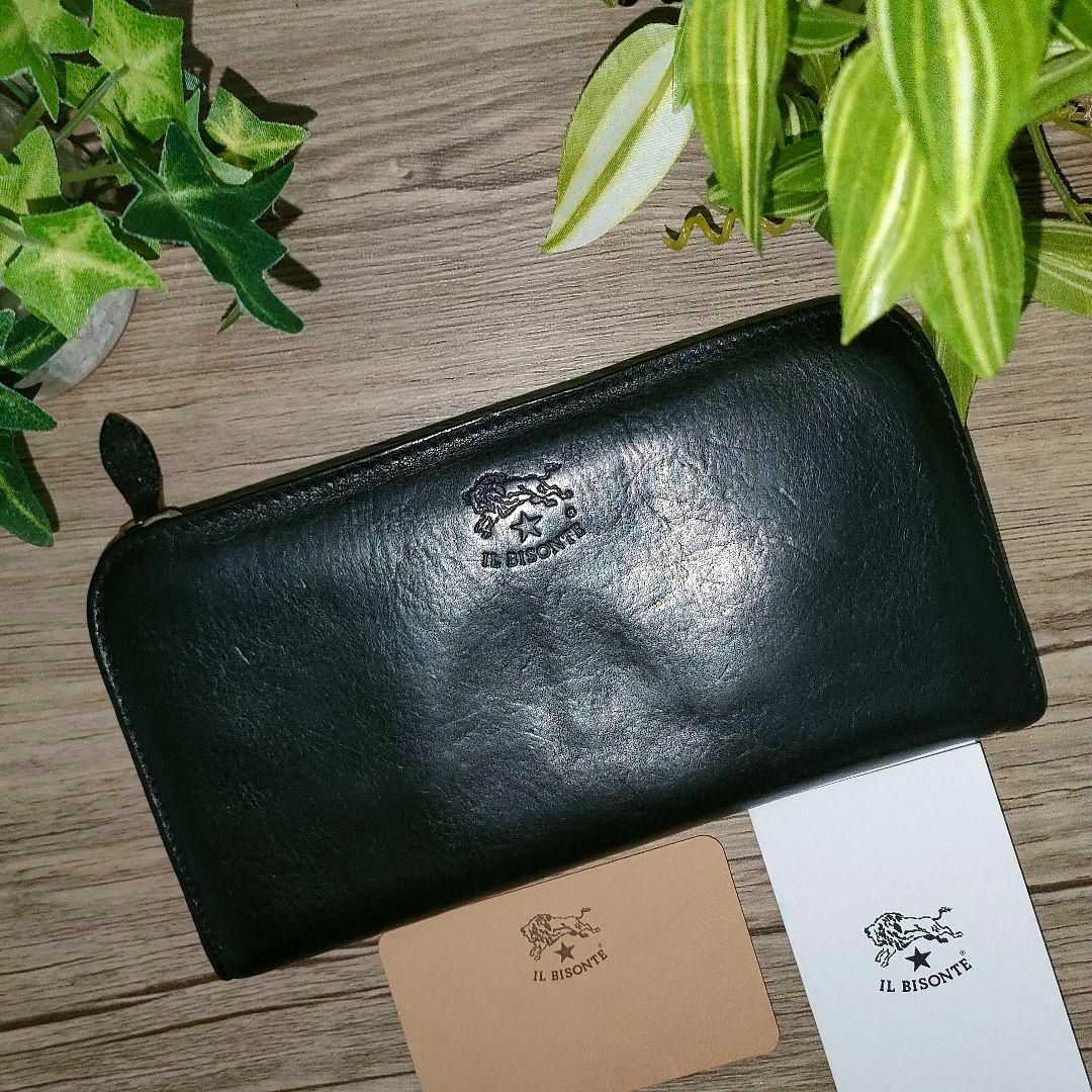 IL BISONTE - イルビゾンテ 長財布 ブラック L字ファスナー IL IL BISONTE - イルビゾンテ 長財布 ブラック L字ファスナー IL