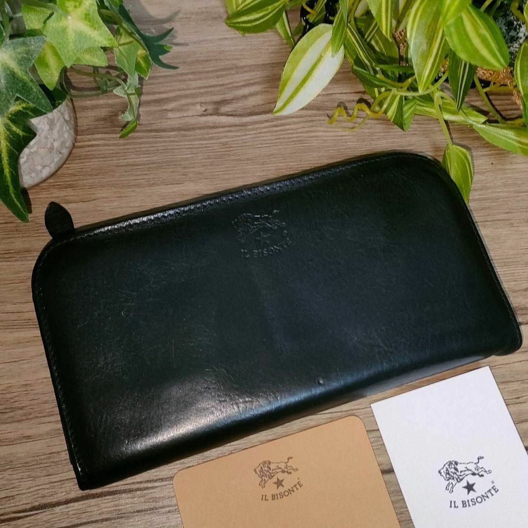 IL BISONTE - イルビゾンテ 長財布 ブラック L字ファスナー IL IL BISONTE - イルビゾンテ 長財布 ブラック L字ファスナー IL