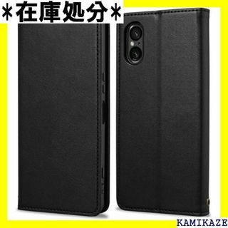 Xperia 5 V ケース 手帳型 SO-53D 手 i h ブラック 988(その他)