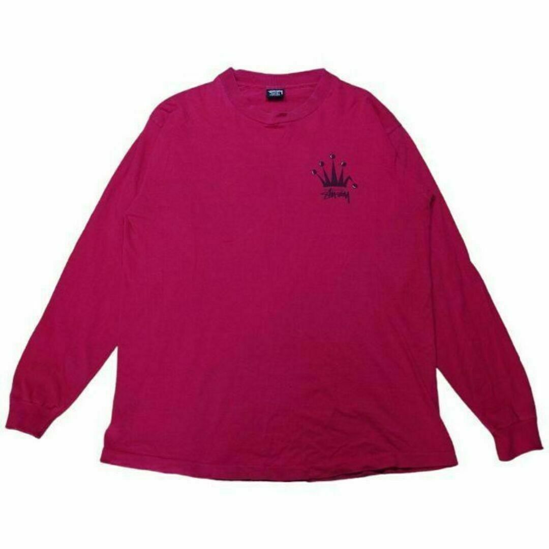 STUSSY - USA製 80s STUSSY ビッグプリント ロンT 古着 STUSSY - USA製 80s STUSSY ビッグプリント ロンT 古着