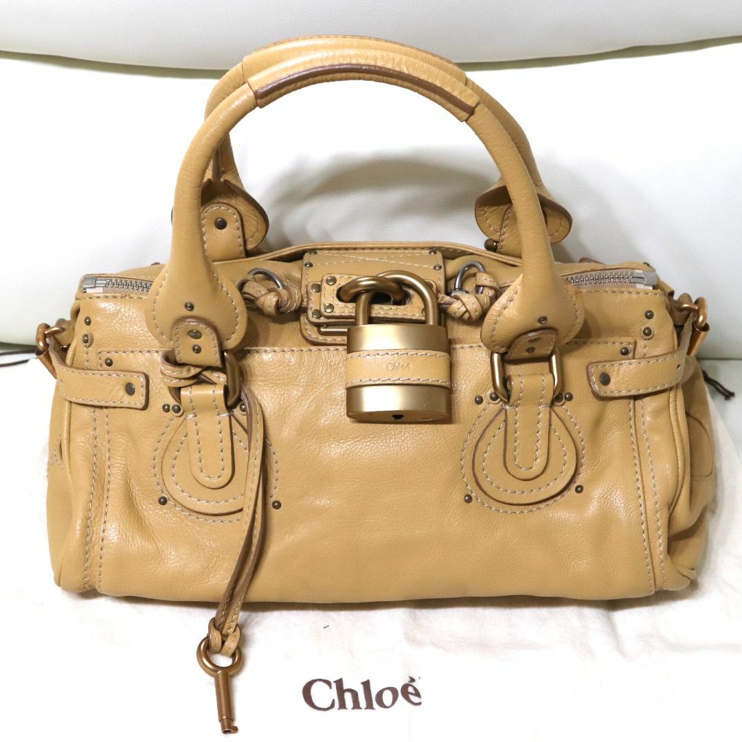 Chloe - クロエ パディントン ミニボストンバッグ 鍵付き本革ハンドバッグ