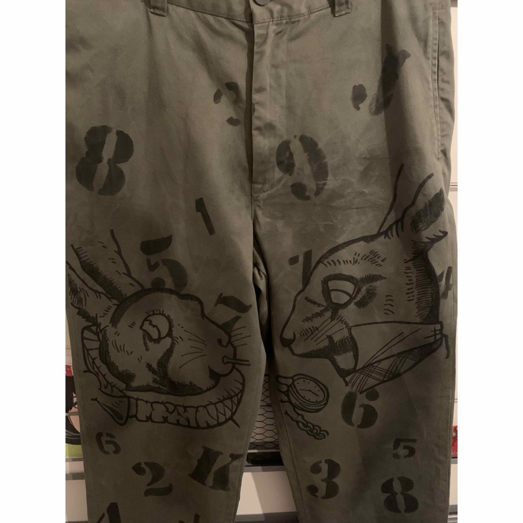 ▪️リメイク古着▪️ハンドペイント チノパン メモリアルパンツ ▪️リメイク古着▪️ハンドペイント チノパン メモリアルパンツ