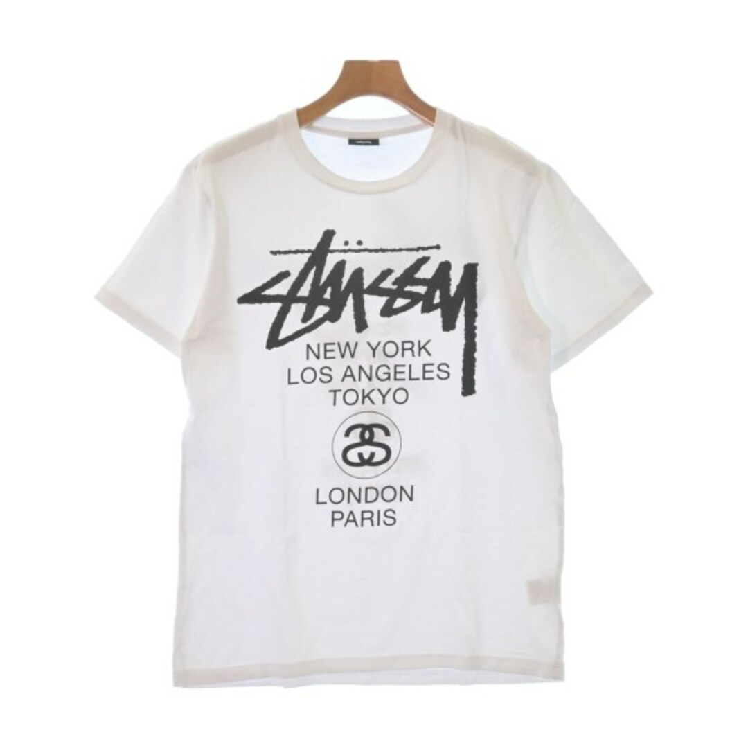 STUSSY - STUSSY ステューシー Tシャツ・カットソー S 白 【古着 STUSSY - STUSSY ステューシー Tシャツ・カットソー S 白 【古着