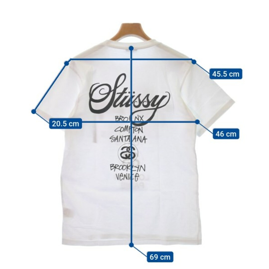 STUSSY - STUSSY ステューシー Tシャツ・カットソー S 白 【古着 STUSSY - STUSSY ステューシー Tシャツ・カットソー S 白 【古着