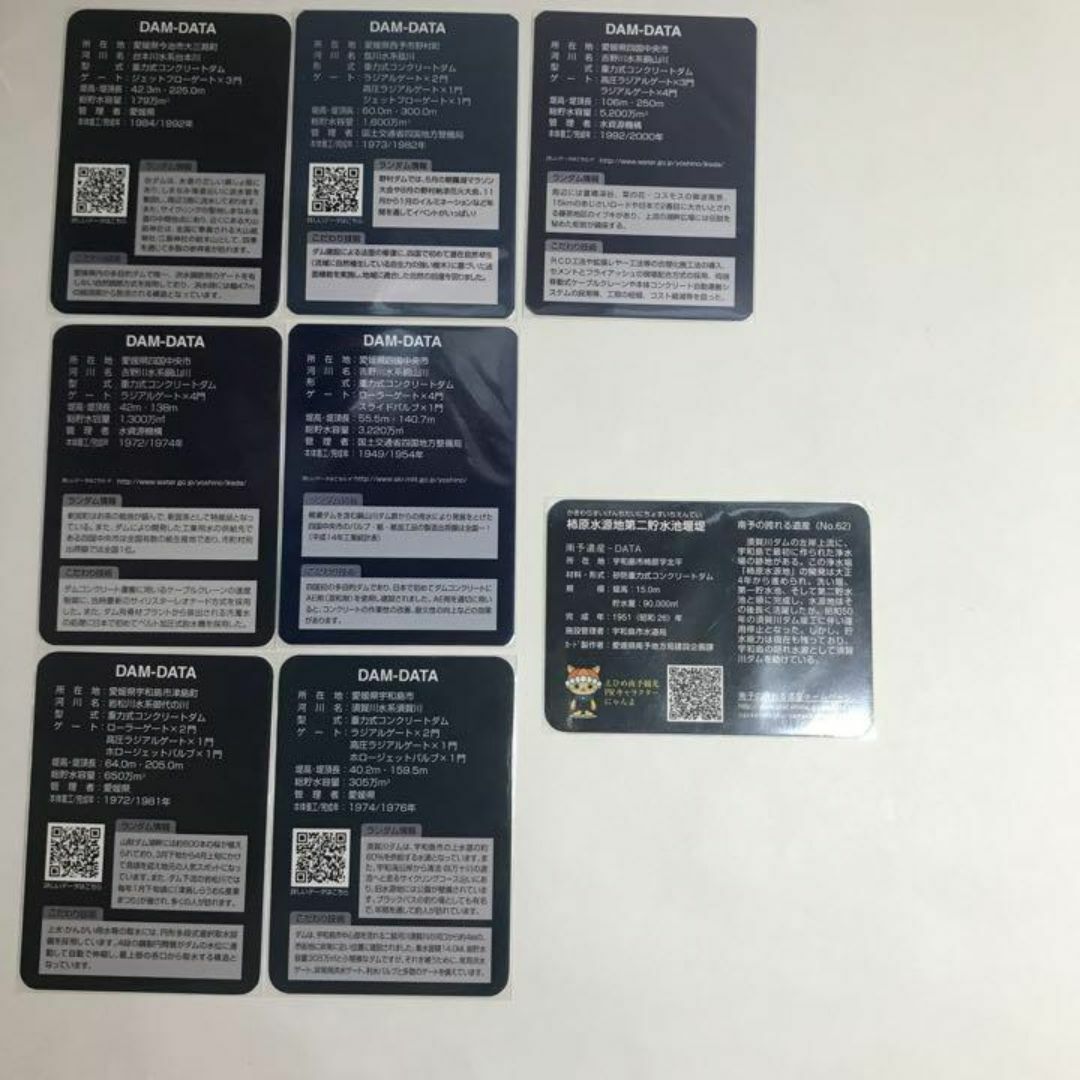 ③【バラ売りOK】ダムカード 四国地方セット(ver.1.0 配布終了 ③【バラ売りOK】ダムカード 四国地方セット(ver.1.0 配布終了