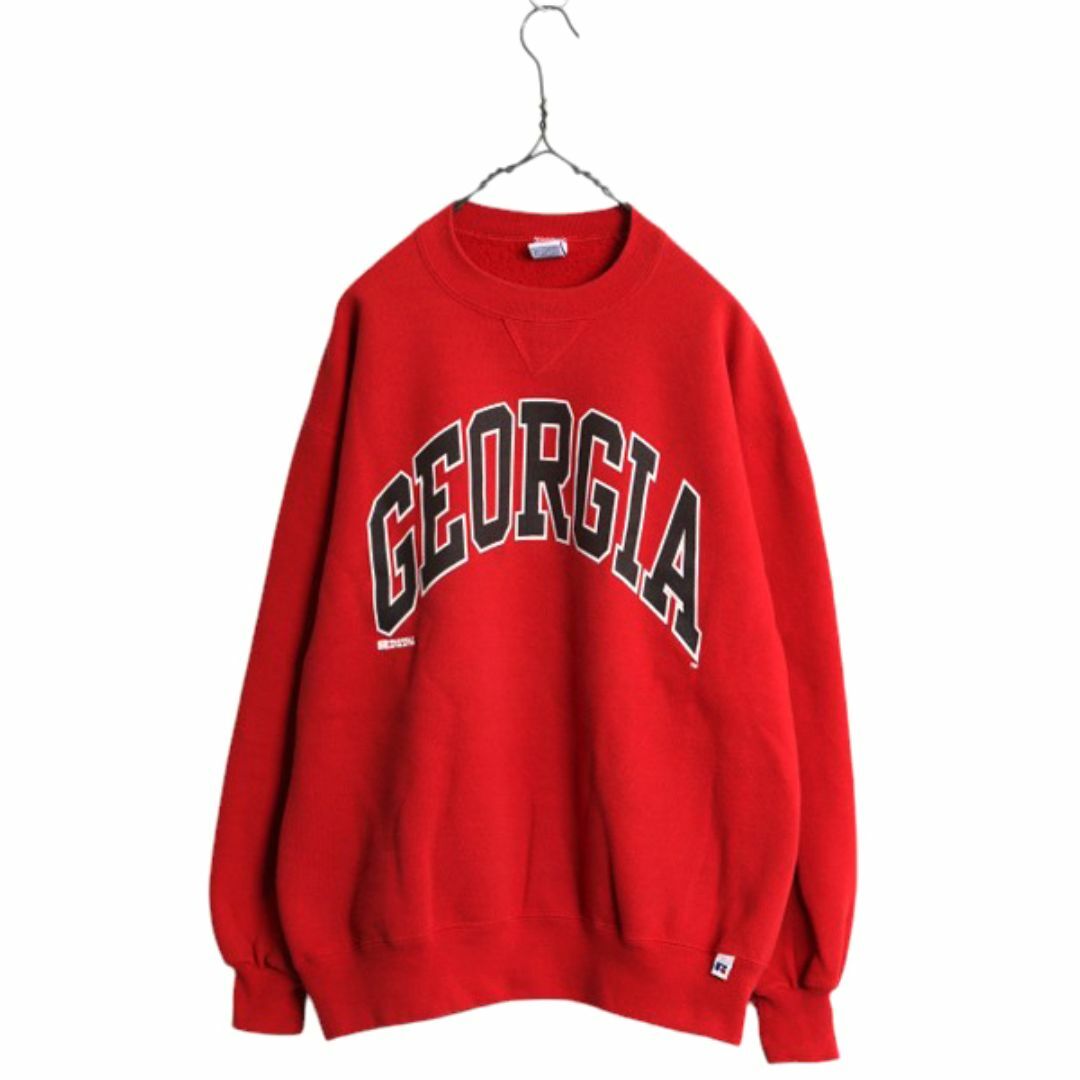90s USA製 ラッセル カレッジ プリント スウェット メンズ 90s USA製 ラッセル カレッジ プリント スウェット メンズ