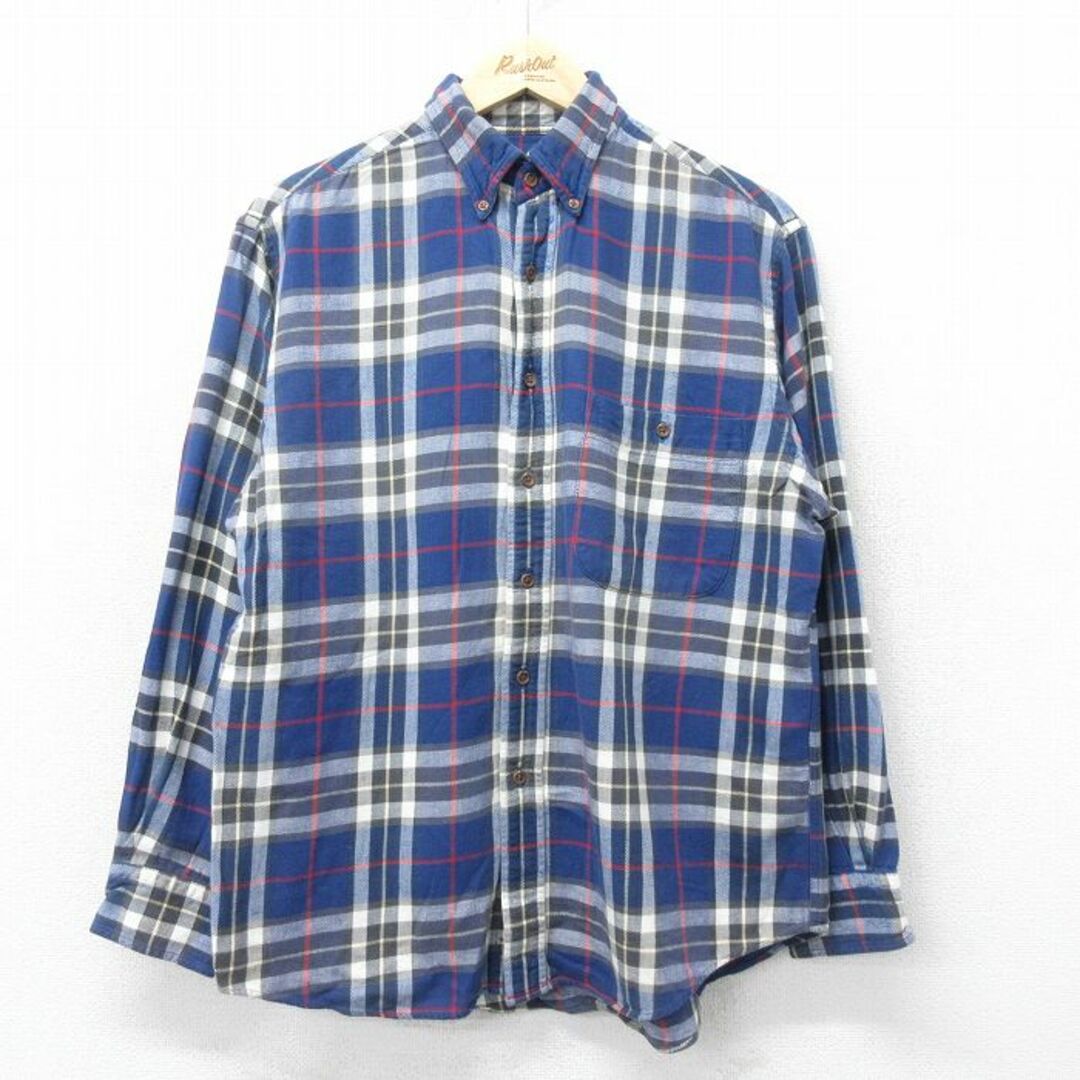 LANDS'END - L☆古着 ランズエンド 長袖 フランネル シャツ LANDS'END - L☆古着 ランズエンド 長袖 フランネル シャツ