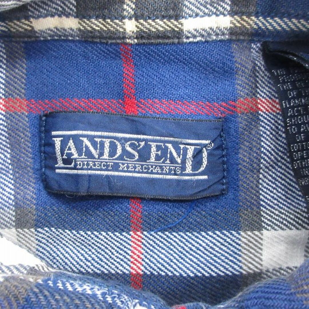 LANDS'END - L☆古着 ランズエンド 長袖 フランネル シャツ LANDS'END - L☆古着 ランズエンド 長袖 フランネル シャツ