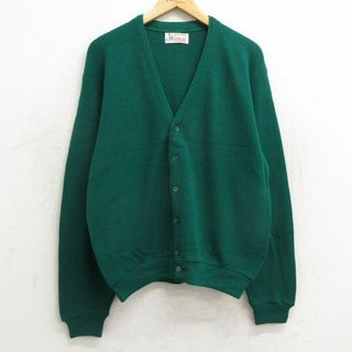 M☆古着 長袖 ニット カーディガン メンズ 80年代 80s 無地 M☆古着 長袖 ニット カーディガン メンズ 80年代 80s 無地