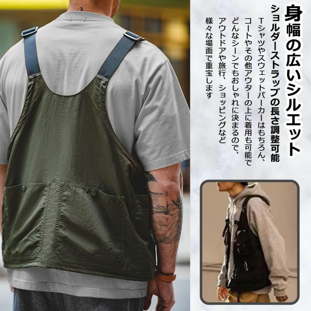カーキ オシャレ 着るバッグ2WAY ベスト&バッグ キャンプ カーキ オシャレ 着るバッグ2WAY ベスト&バッグ キャンプ