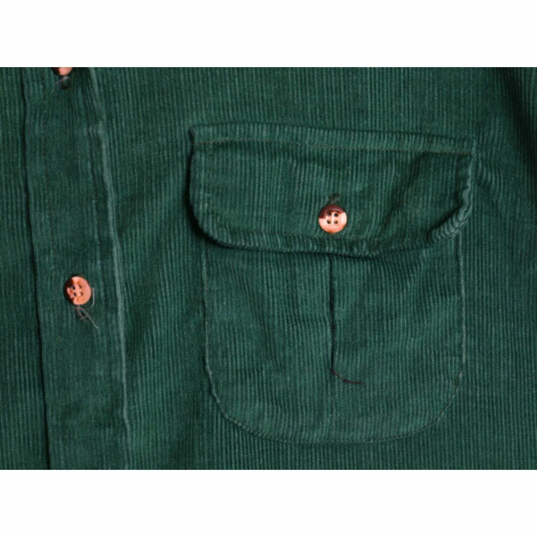 暮らしに便利なアイテム L.L.Bean - 80s エルエルビーン 細畝 コーデュロイ 長袖 シャツ 女性用