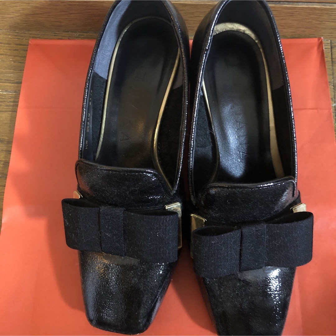 DIANA ダイアナ リボン パンプス ブラック 21.5 SS 靴/シューズ DIANA ダイアナ リボン パンプス ブラック 21.5 SS 靴/シューズ