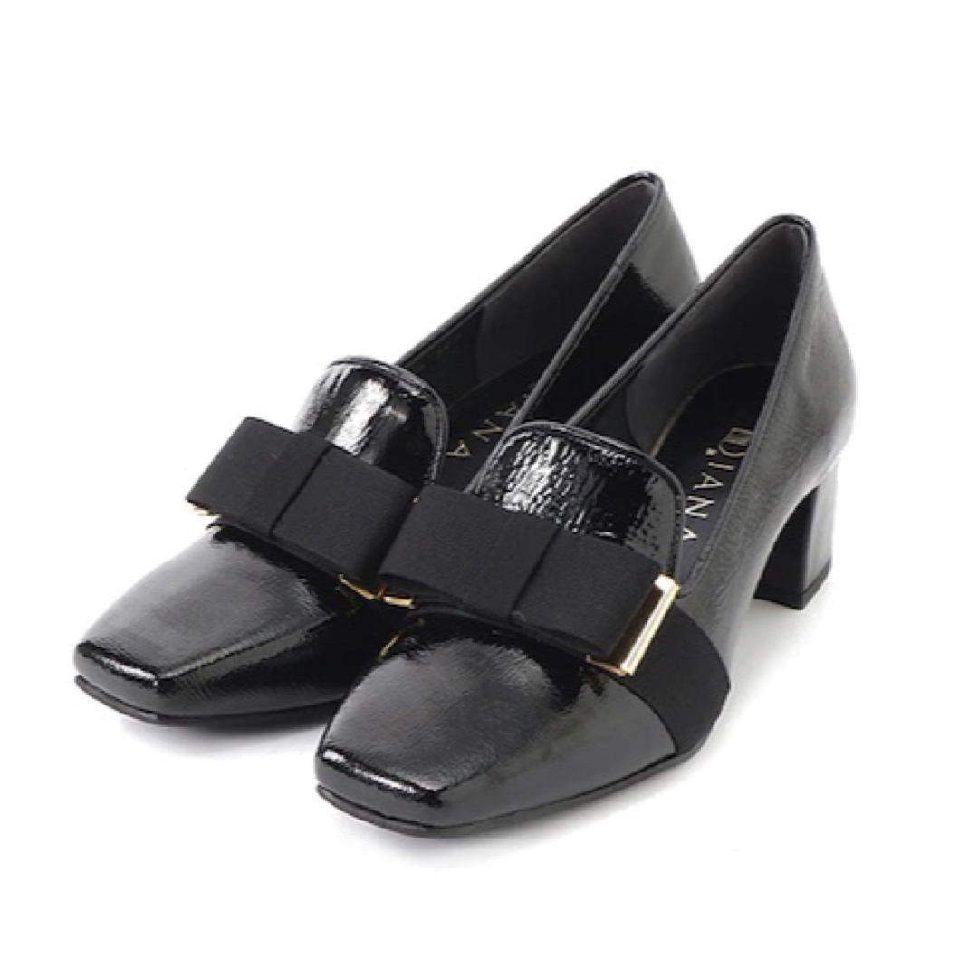 DIANA ダイアナ リボン パンプス ブラック 21.5 SS 靴/シューズ DIANA ダイアナ リボン パンプス ブラック 21.5 SS 靴/シューズ