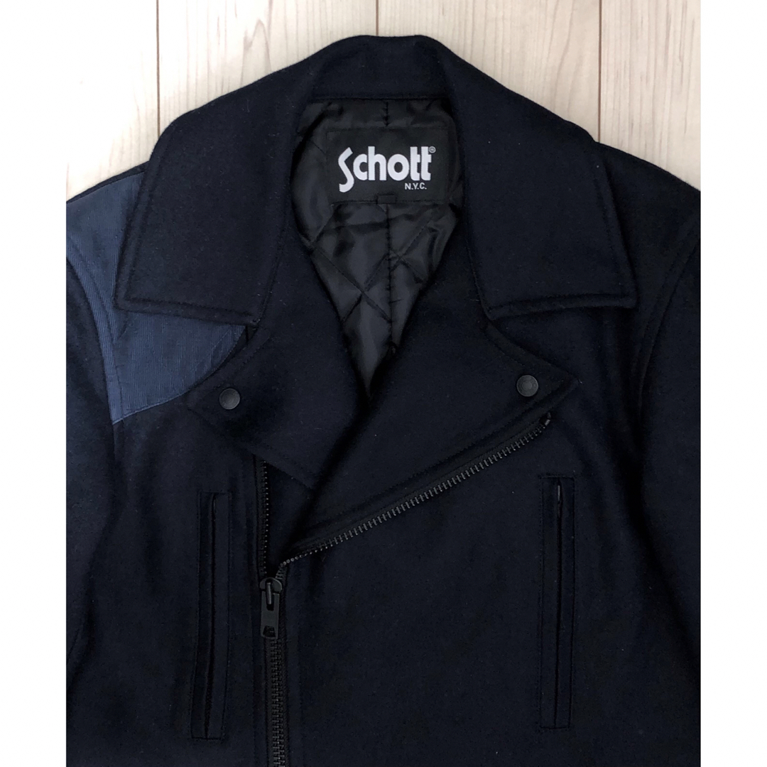 STUSSY - M 美品 Schott × Stussy ライダースコート Pコート STUSSY - M 美品 Schott × Stussy ライダースコート Pコート