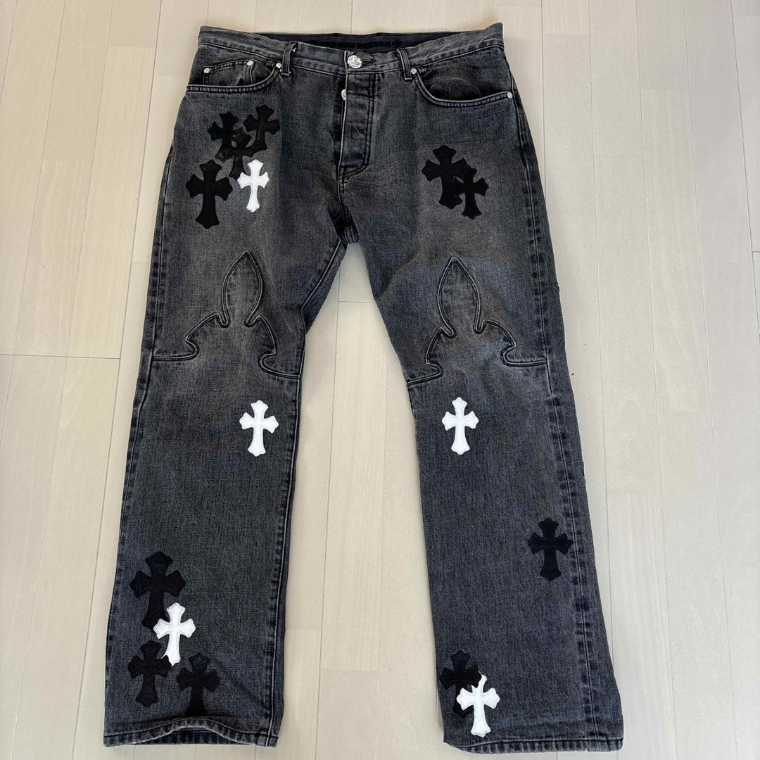 Chrome Hearts - 36クロムハーツ クロスパッチ デニムパンツの Chrome Hearts - 36クロムハーツ クロスパッチ デニムパンツの