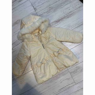 ミキハウス(mikihouse)のミキハウス　ふわふわリボンフード付きコートsize90(コート)
