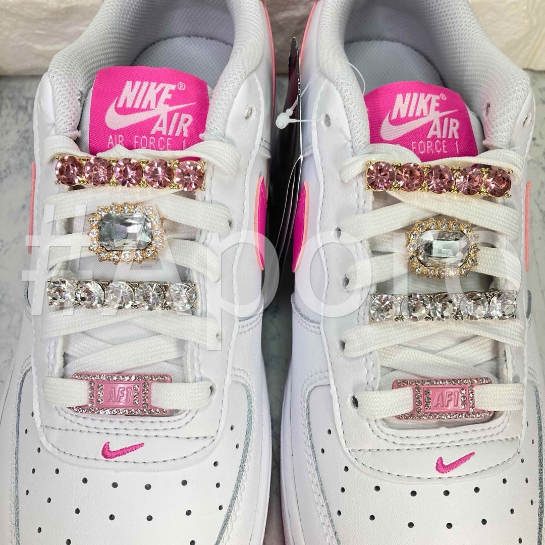 NIKE - NIKE ナイキ AIR FORCE 1 エアフォース1 ピンクダイヤ 24 NIKE - NIKE ナイキ AIR FORCE 1 エアフォース1 ピンクダイヤ 24