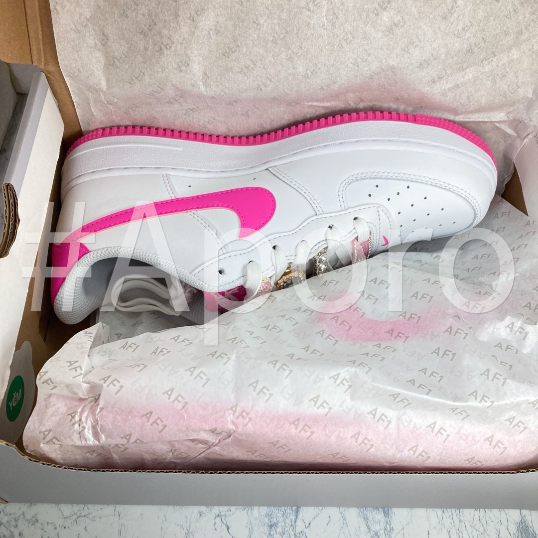 NIKE - NIKE ナイキ AIR FORCE 1 エアフォース1 ピンクダイヤ 24 NIKE - NIKE ナイキ AIR FORCE 1 エアフォース1 ピンクダイヤ 24