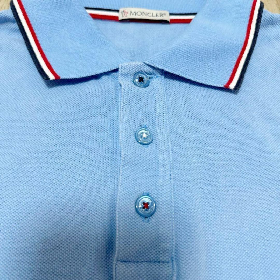 モンクレール ロゴワッペン トリコロールリブ ポロシャツ size S モンクレール ロゴワッペン トリコロールリブ ポロシャツ size S