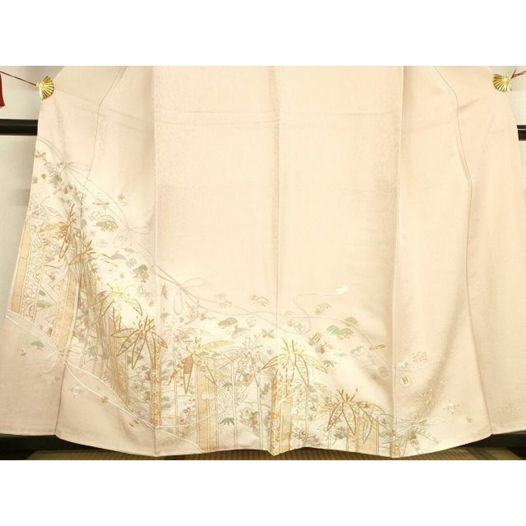 平和屋本店□極上 訪問着 総刺繍 駒刺繍 笹竹吉祥文 暈し染め 平和屋本店□極上 訪問着 総刺繍 駒刺繍 笹竹吉祥文 暈し染め