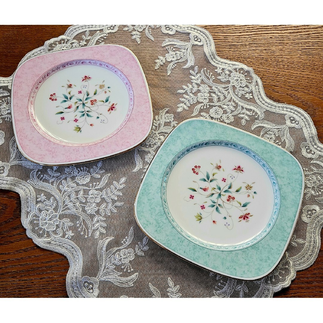 廃盤品 Noritake 見易かっ ノリタケ 花更紗 ペアプレート 皿 2枚 廃盤品 Noritake 見易かっ ノリタケ 花更紗 ペアプレート 皿 2枚
