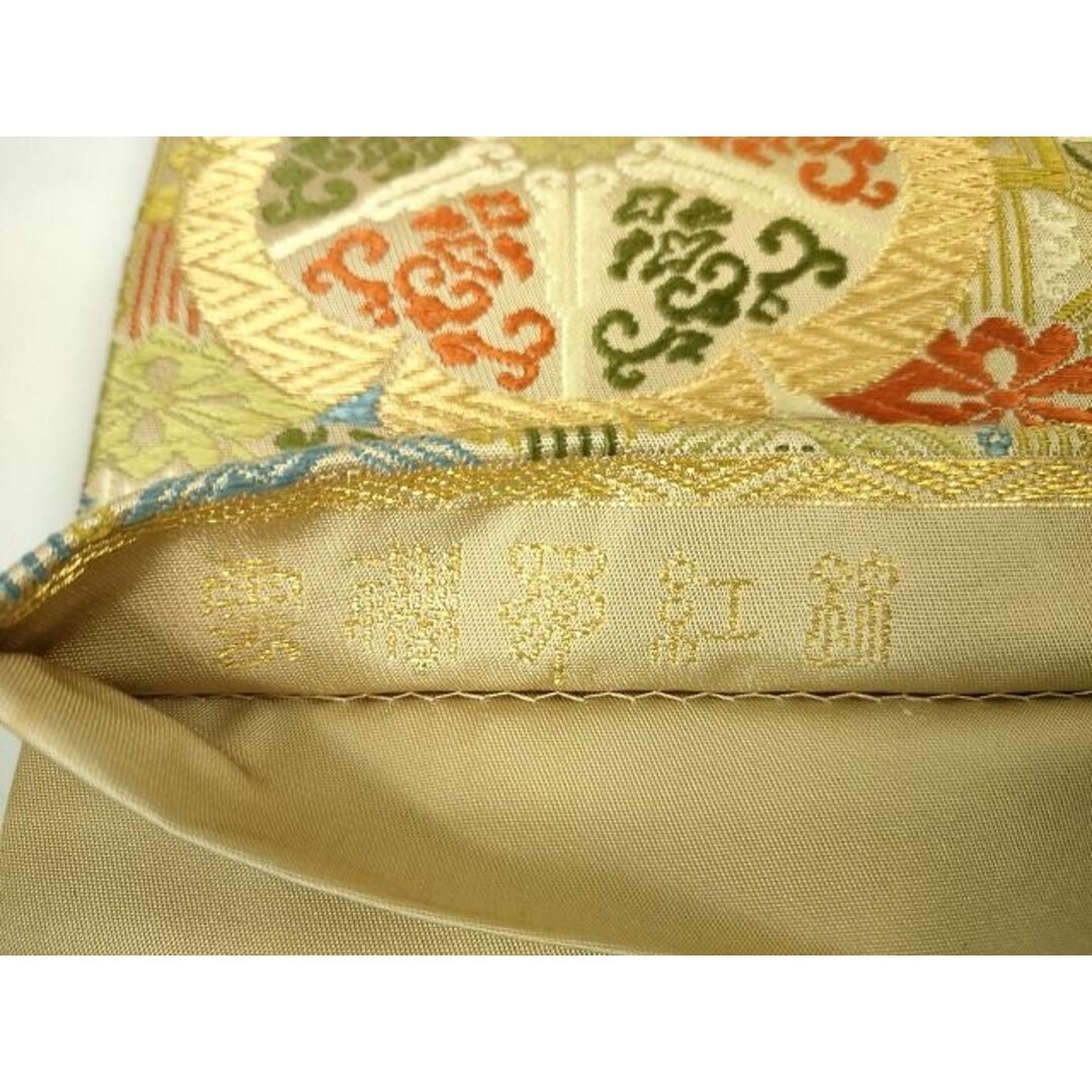 平和屋本店□極上 龍村晋謹製 全通柄袋帯 傳匠名錦 雲欅蜀江錦 平和屋本店□極上 龍村晋謹製 全通柄袋帯 傳匠名錦 雲欅蜀江錦