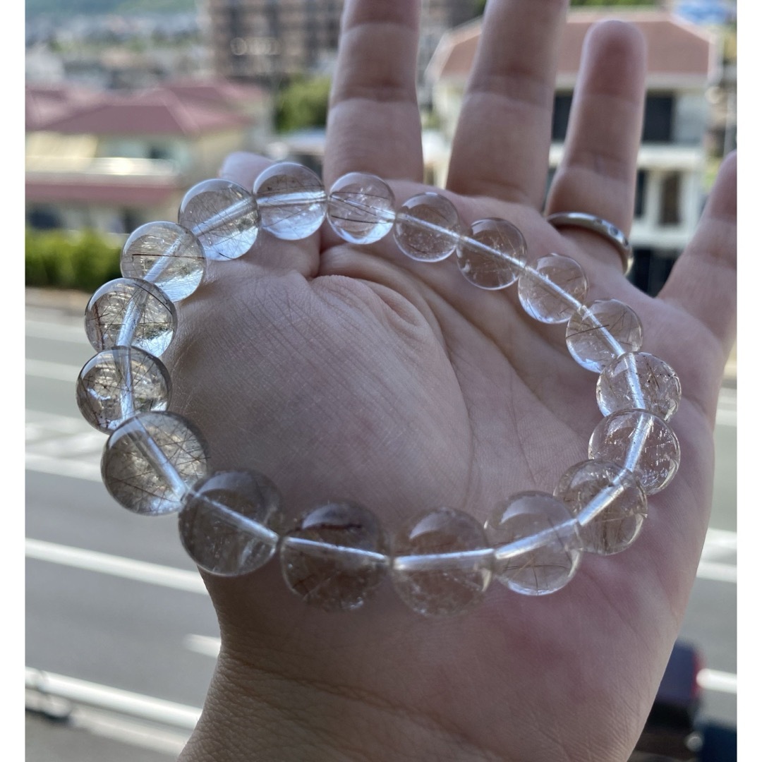 透明感抜群♡11ミリ後半 ミックス水晶 ルチルクォーツ ブレスレット 透明感抜群♡11ミリ後半 ミックス水晶 ルチルクォーツ ブレスレット