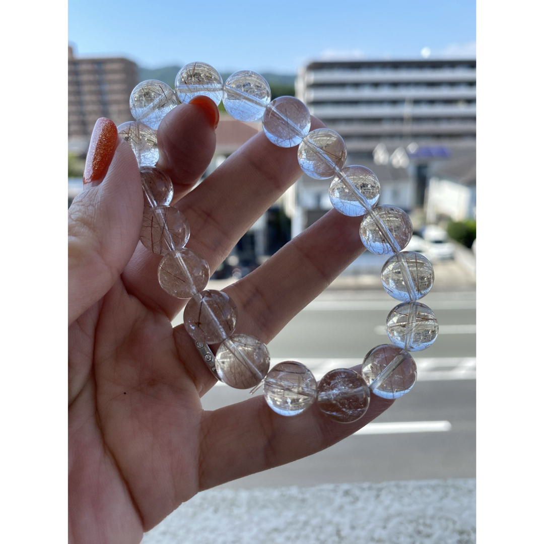 透明感抜群♡11ミリ後半 ミックス水晶 ルチルクォーツ ブレスレット 透明感抜群♡11ミリ後半 ミックス水晶 ルチルクォーツ ブレスレット